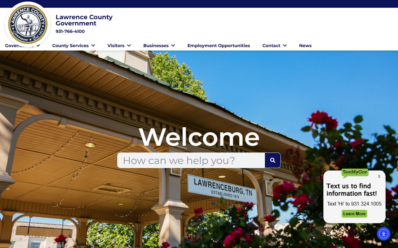Lawrence County Health Department website for Lawrence County birth records