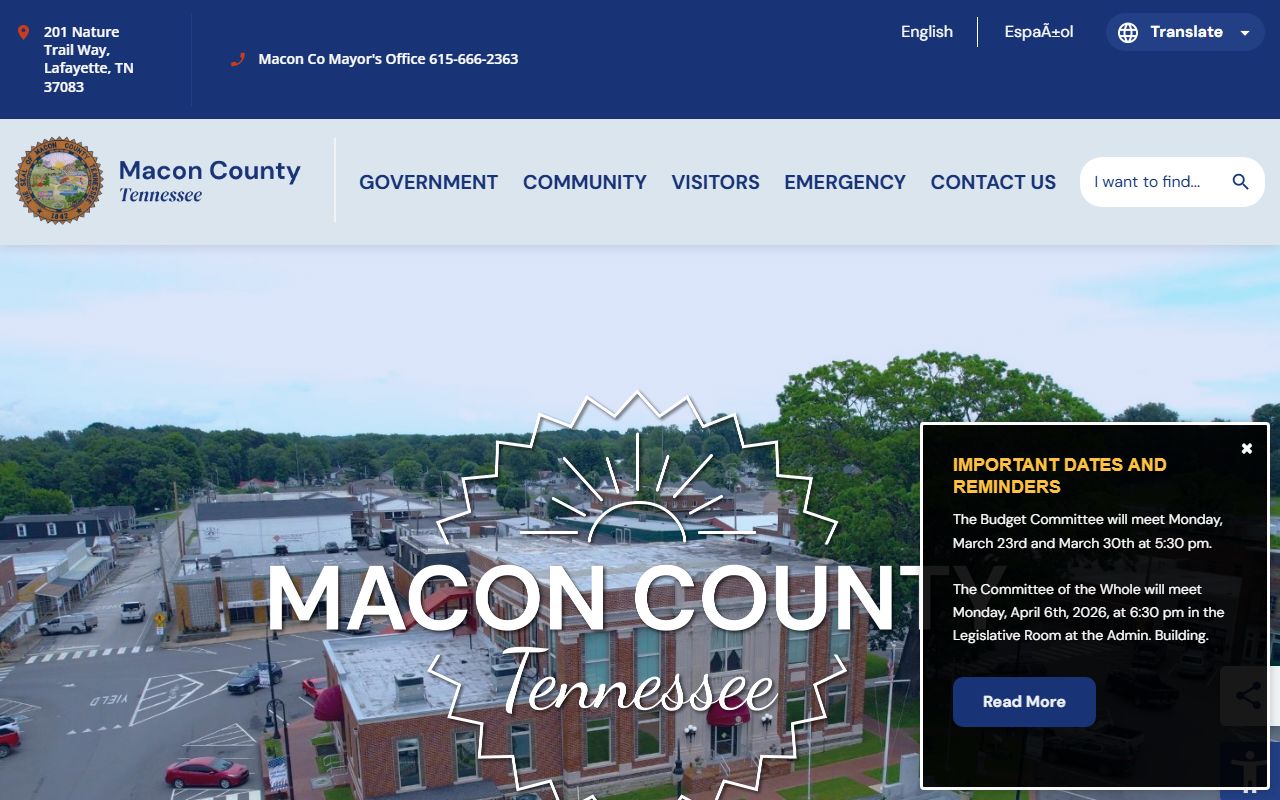 Macon County Health Department for Macon County birth records