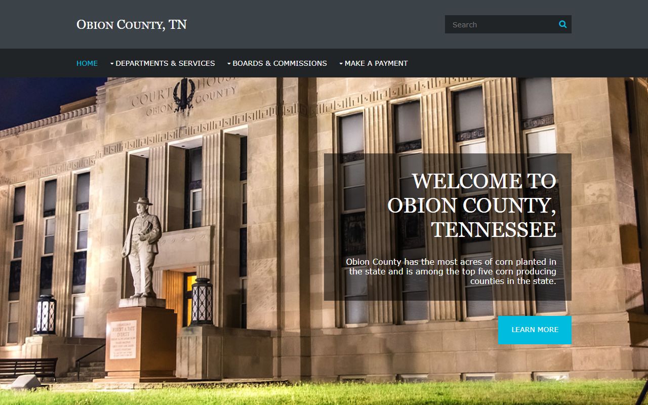 Obion County Health Department website for birth records