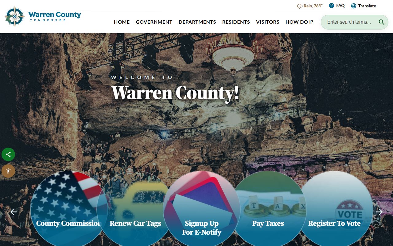 Warren County Health Department website for birth records in McMinnville Tennessee