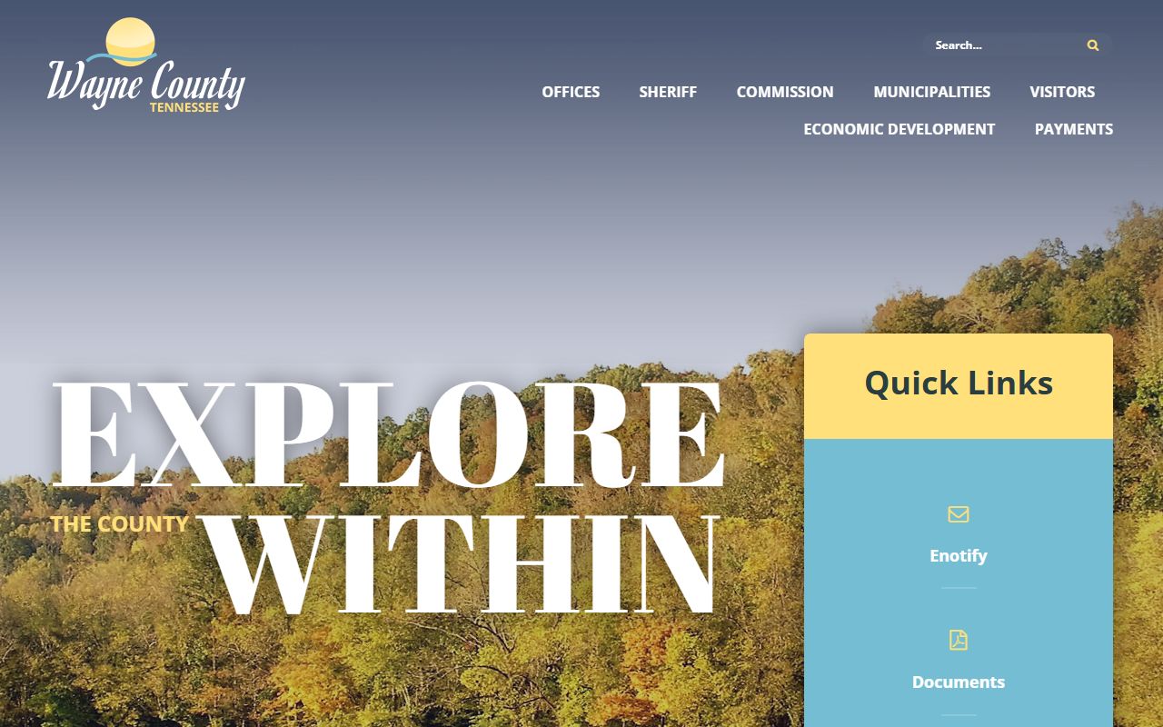 Wayne County Health Department website for birth records in Waynesboro Tennessee